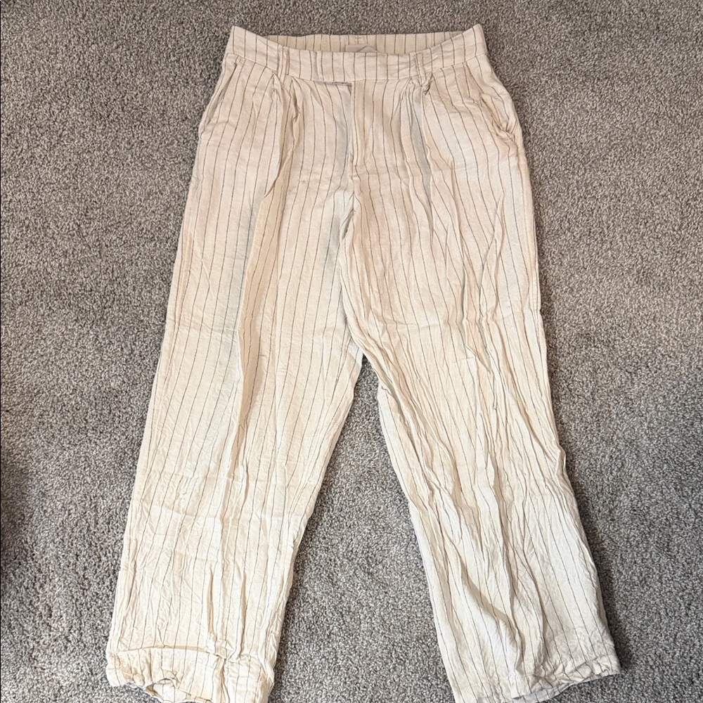 A New Day Cream and Black Pinstripe Pants